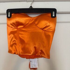 Turmeric Satin Corset Top –  (Size S)